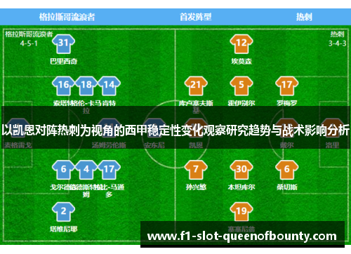 以凯恩对阵热刺为视角的西甲稳定性变化观察研究趋势与战术影响分析